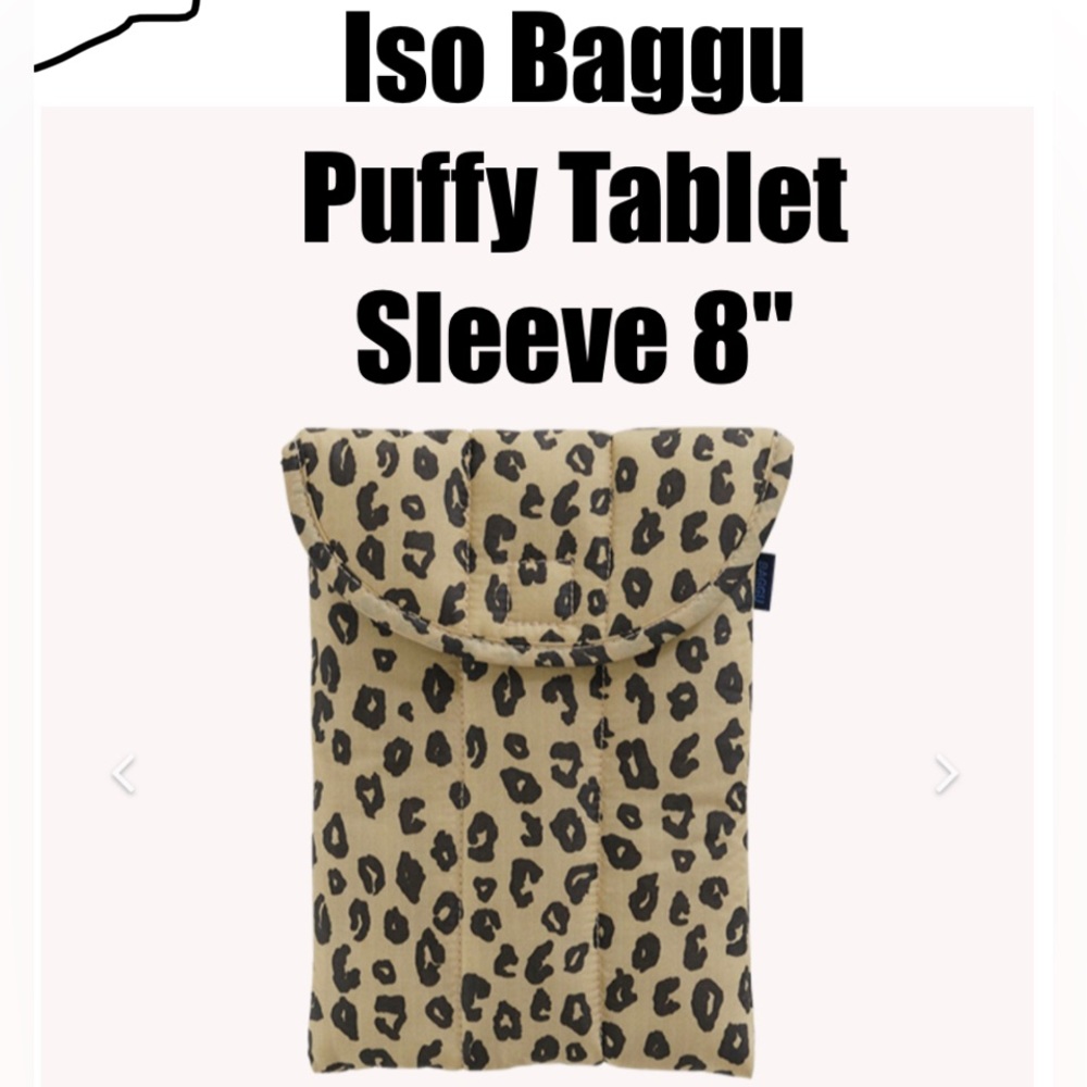 ISO BAGGU PUFFY Tablet Sleeve 8" in Honey Leopard